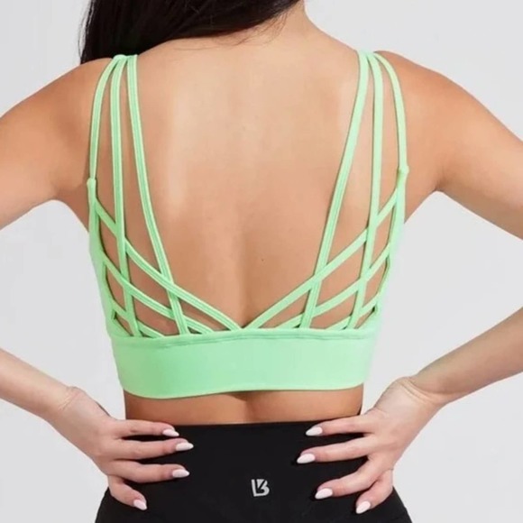 Buffbunny Collection Other - BUFFBUNNY Monarch Sports Bra Key Lime Green Strappy